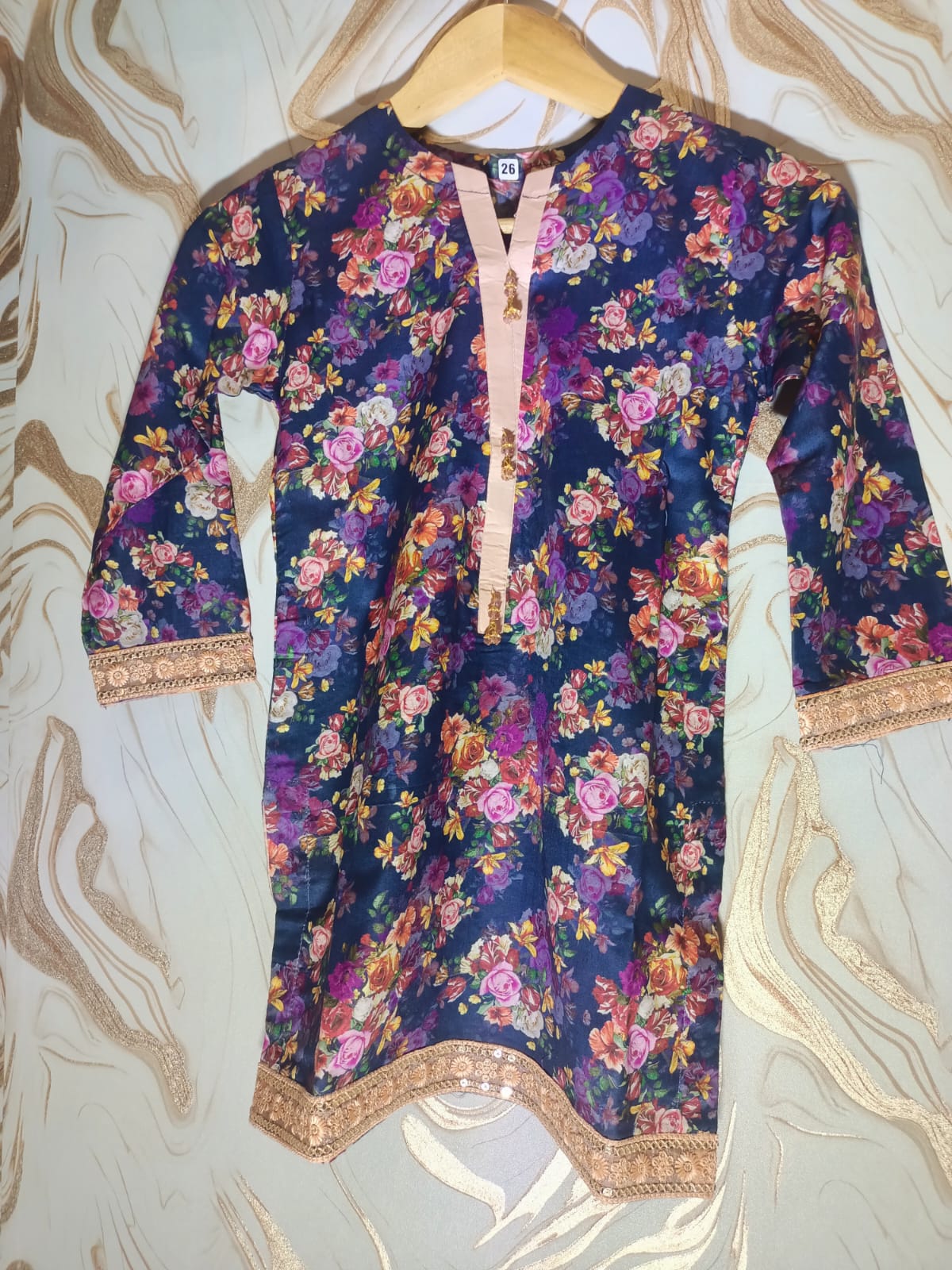 Stiched Lawn Suit For Girls