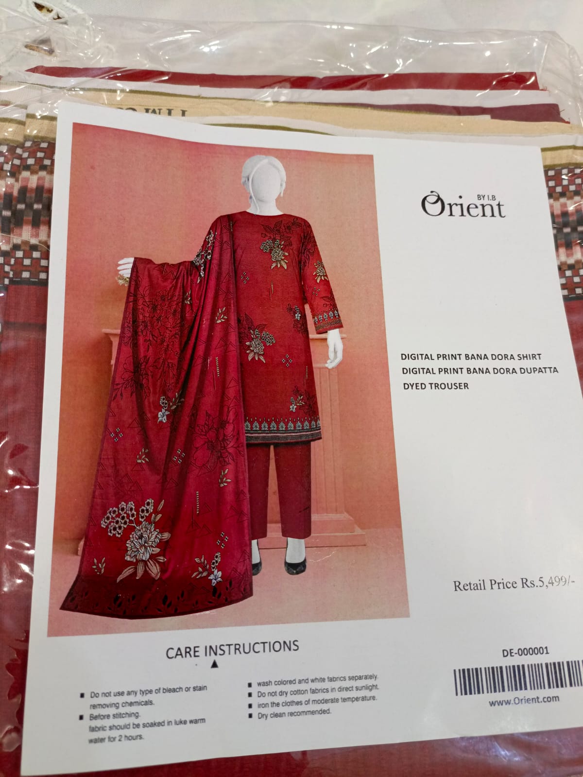 Oricnt Lawn Suit 3 Piece
