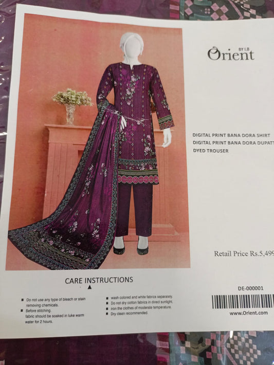 Digital Printed Lawn Suit 3 Piece