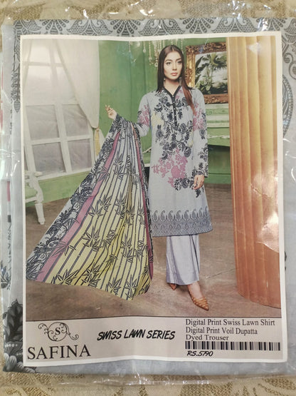 3 Piece Swiss Lawn Suit