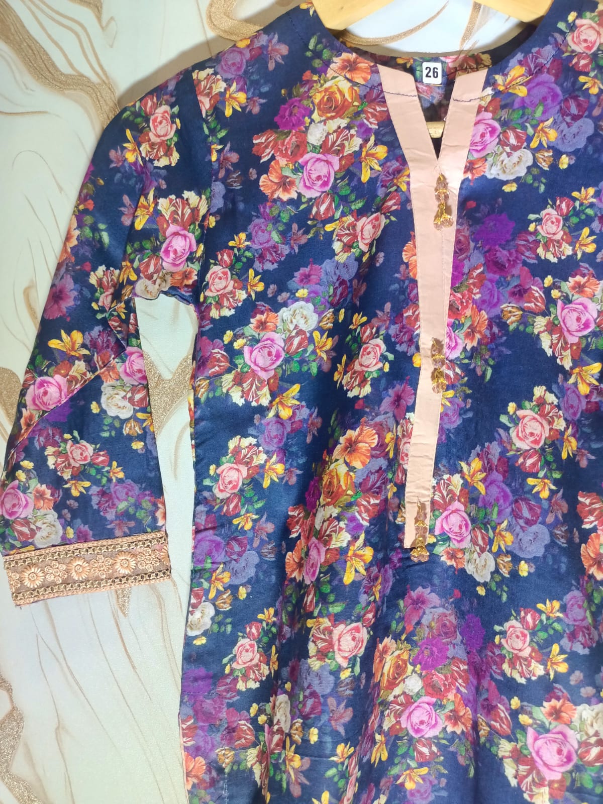 Stiched Lawn Suit For Girls