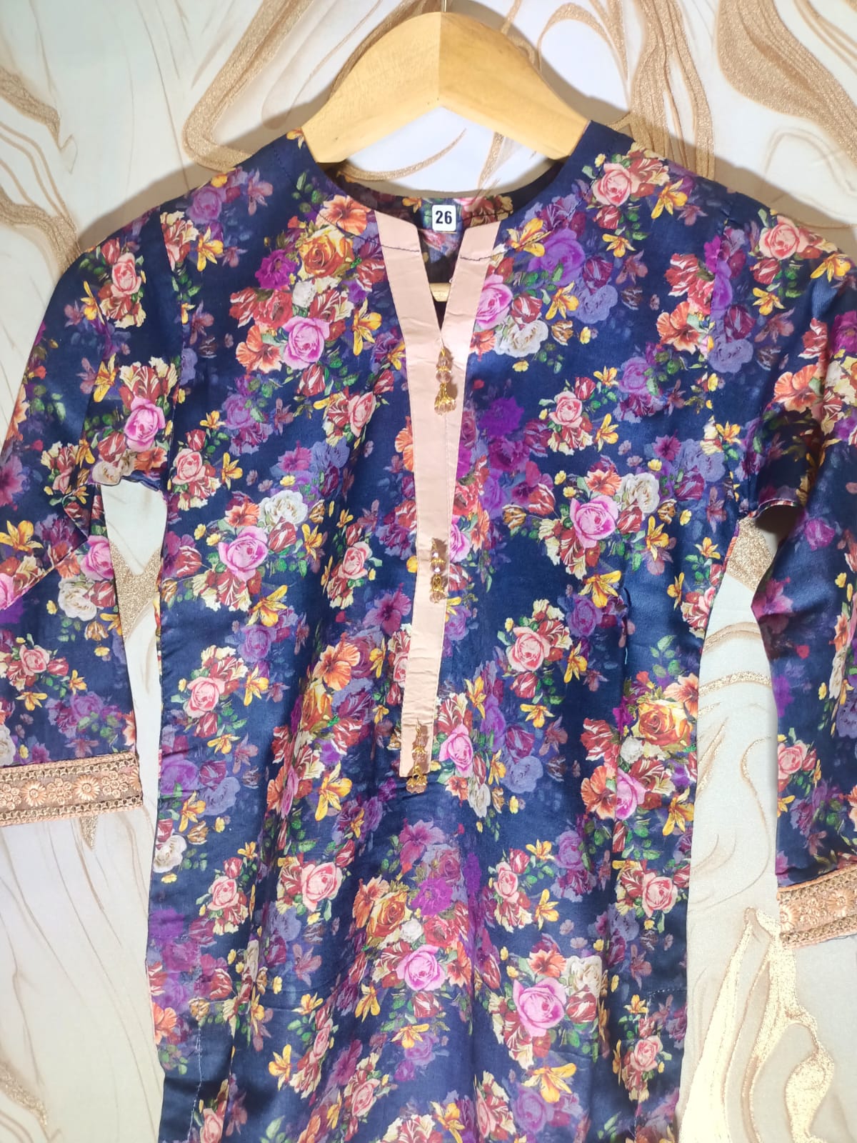 Stiched Lawn Suit For Girls