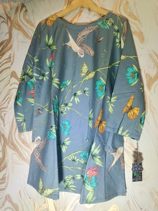 Stiched Printed Cotton Shirt cx001